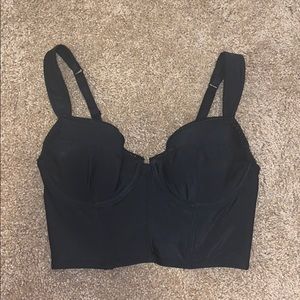 Out from Under Black Corset Bra Top